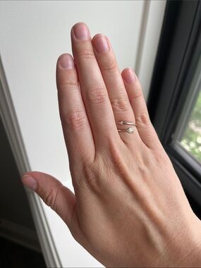 Delicate Silver Arrow Wrap Ring - Women's Jewelry